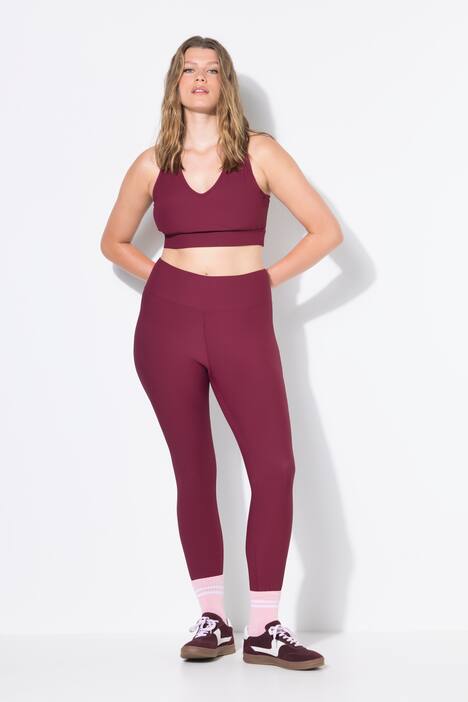 Legging en jersey côtelé, coupe Tight Fit près du corps et taille élastique