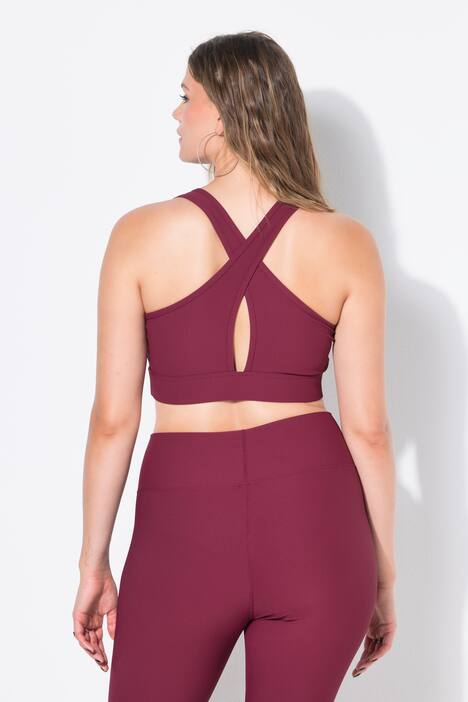 Soutien-gorge en jersey côtelé avec bretelles croisées dans le dos
