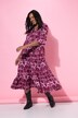 Maxi-jurk, A-lijn, all-over print, volants