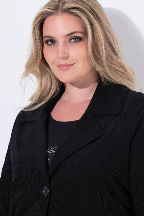 Blazer long en velours, doublure imprimé léopard
