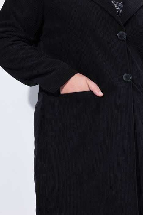 Blazer long en velours, doublure imprimé léopard