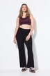 Legging à pattes d'éléphant, jambes évasées et taille élastique