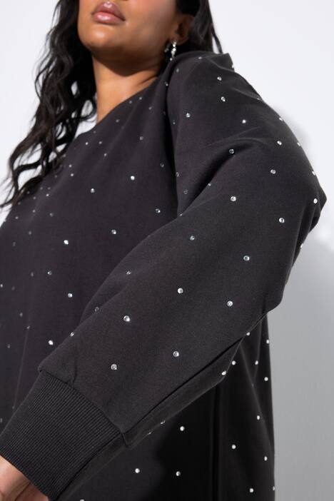 Vestido sport, oversize, abalorios