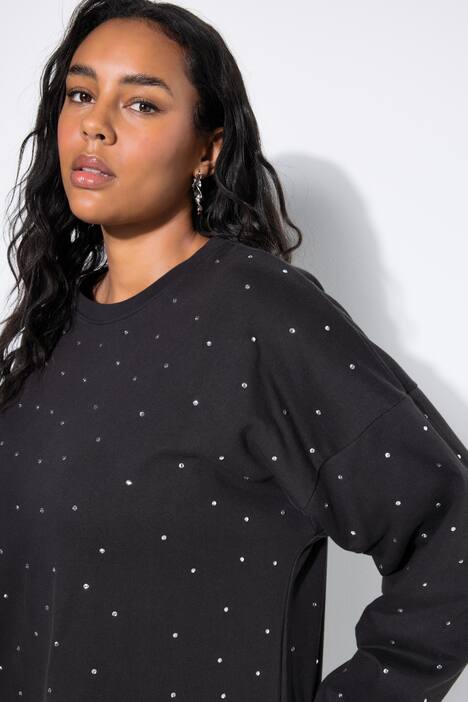 Vestido sport, oversize, abalorios