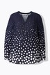 Blusa dalla vestibilità normale con gradiente di puntini e maniche lunghe