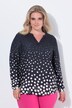 Blusa dalla vestibilità normale con gradiente di puntini e maniche lunghe