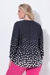 Blusa dalla vestibilità normale con gradiente di puntini e maniche lunghe