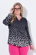 Blusa dalla vestibilità normale con gradiente di puntini e maniche lunghe