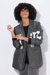 Blazer coupe Straight Fit, tissu scintillant, applications lettres de l'alphabet