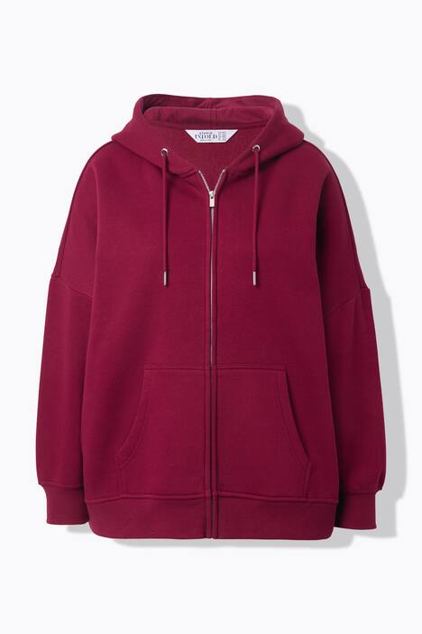 Hoodiejacke, oversized, Kapuze