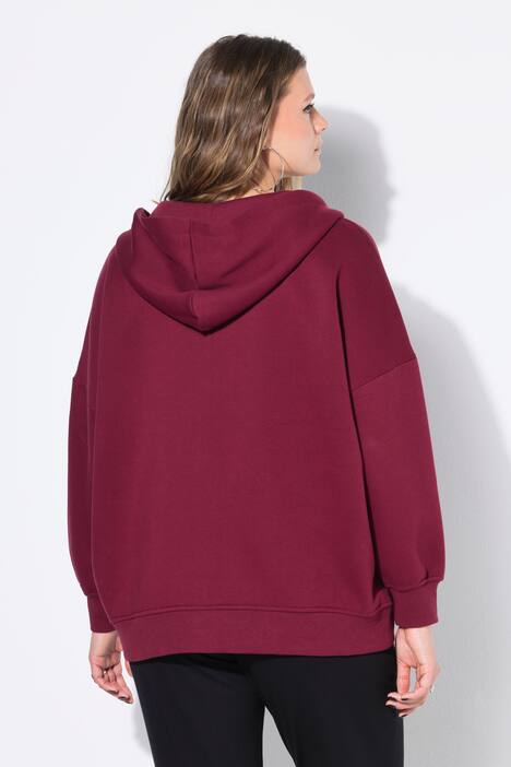 Hoodiejacke, oversized, Kapuze