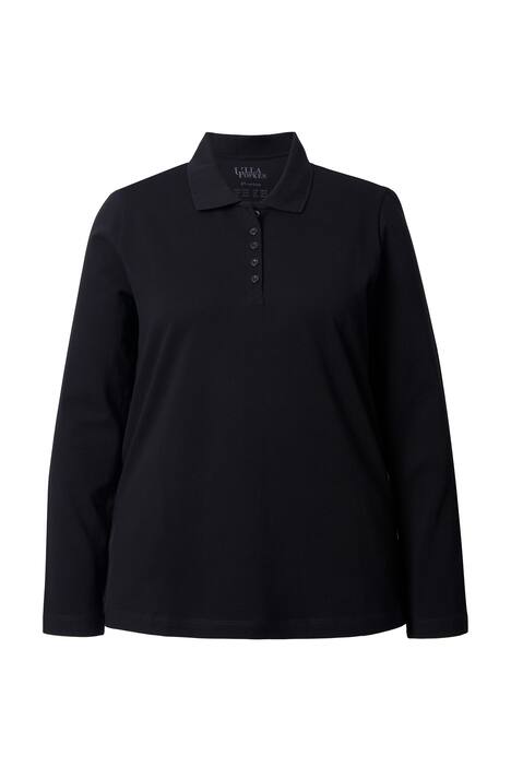 Polokošile, knoflíková léga, polo límeček, dlouhé rukávy