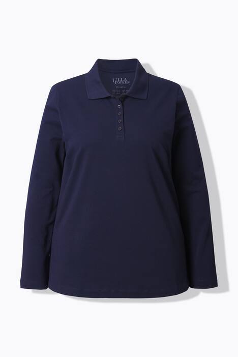 Poloshirt, knoopsluiting, polokraag, lange mouwen