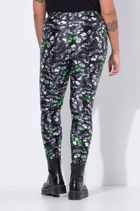 Legging coupe Slim Fit, motif tête de mort