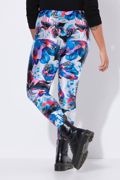 Leggings, Slim Fit, estampado de mariposas/flores