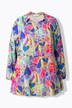 Blusa, forma en A, estampado de mosaico, manga larga
