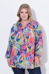 Blusa, forma en A, estampado de mosaico, manga larga