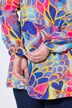 Blusa, forma en A, estampado de mosaico, manga larga