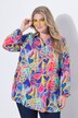 Blusa, forma en A, estampado de mosaico, manga larga