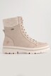 Bottines en cuir Remonte, laine d'agneau, semelle de propreté amovible - largeur G
