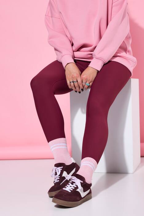 Sneakers di pelle con righe e larghezza H