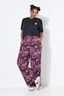 Pantalon palazzo taille haute et jambe large. Imprimé intégral