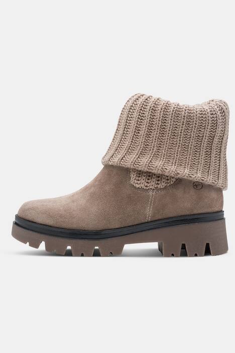 Bottines en cuir Tamaris avec tige en maille et semelle de propreté amovible