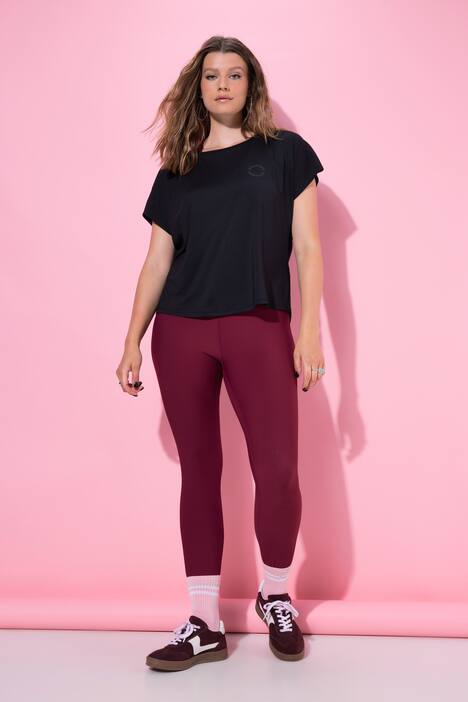 Sporttop, oversized, afgeronde zoom
