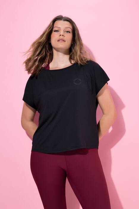 Sporttop, oversized, afgeronde zoom