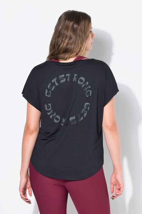 Sporttop, oversized, afgeronde zoom