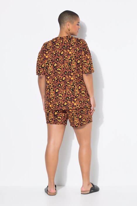 Pyjama deux pièces (short), imprimé léopard