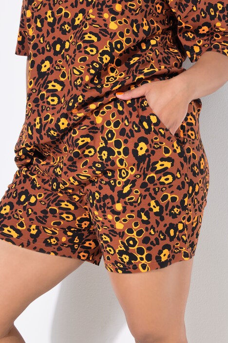 Pyjama deux pièces (short), imprimé léopard