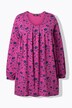 Shirt, sierplooien, A-lijn, carréhals, lange mouwen