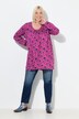 Shirt, sierplooien, A-lijn, carréhals, lange mouwen