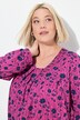 Shirt, sierplooien, A-lijn, carréhals, lange mouwen