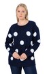 Svetr, puntíky, kulatý výstřih, dlouhé raglánové rukávy