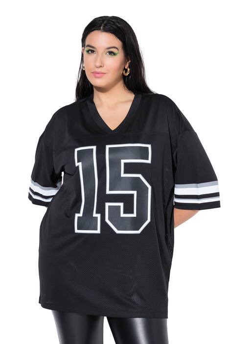 Trikot, oversize, síťovaný žerzej, potisk