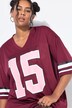 Maillot oversize en jersey mesh, avec imprimé