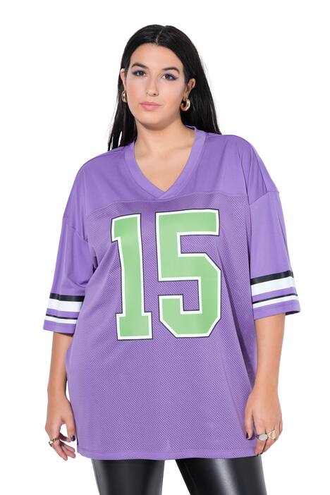 Trikot, oversize, síťovaný žerzej, potisk