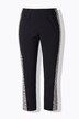 Pantalon en bengaline, coupe ajustée, bande léopard le long de la jambe