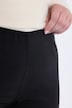 Pantalon en bengaline, coupe ajustée, bande léopard le long de la jambe
