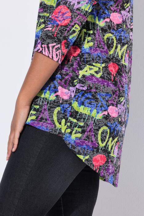 T-shirt dal taglio svasato con ghirigori e brillantini