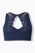 Bustier, kanten achterkant, voorsluiting, zonder beugels