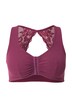 Bustier, krajka na zádech, přední zapínání, bez kostic