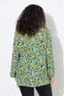 Gerimpelde blouse, bloemen, A-lijn, ronde hals, lange mouwen