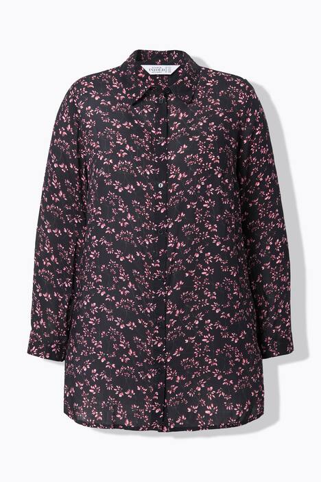Camicia dal taglio squadrato con stampa floreale allover