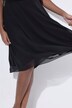 Robe de soirée en mousseline, longueur midi et drapé