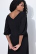 Chiffon maxi-jurk, dubbellaags, V-hals, 3/4-mouwen