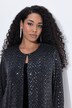 Sequined Longline Open Shape Jacket