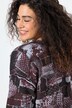 Sweat-shirt col en V et manches longues, imprimé patchwork